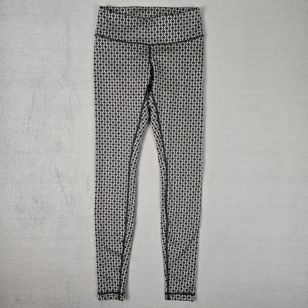 Lululemon Wunder Under‎ Leggings Womens 2 Pull-On Luon Tri Geo aligns